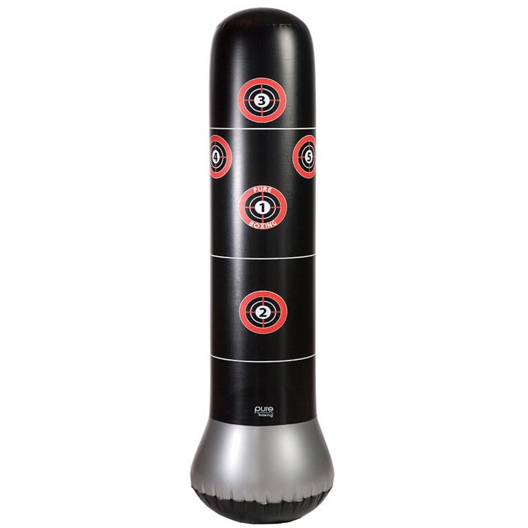 Tykkere Fitness voksne låve pvc oppblåsbar vertikal boksesøyle tumbler oppblåsbar sandsekk sandsekk ventil leker