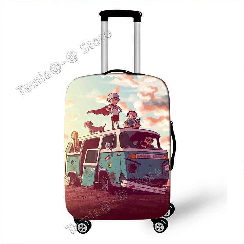 Capa protetora para mala de viagem de carro, acessórios de viagem, capa elástica contra poeira para bagagem, aplicável a mala de 18 ''-32'': M / Cáqui