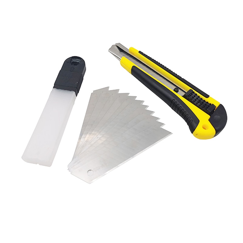 1 set 10 vassa blad / bruksknivar 1 tapet tapetpapper skärande litet blad handgjorda knivhållare brevpapper