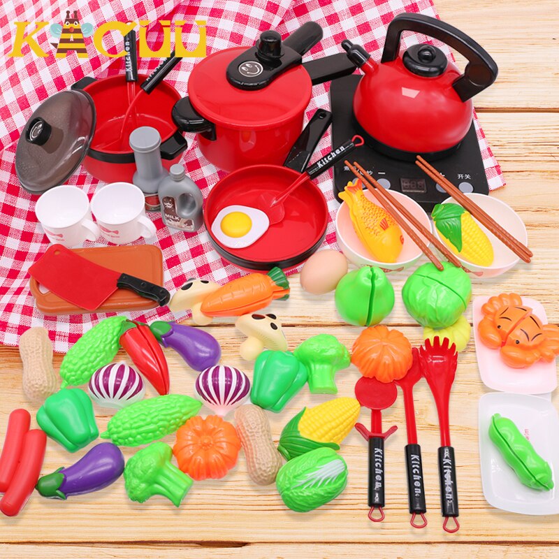 Bambini In Miniatura Cucina Giocattolo Set Giochi Di Imitazione Simulazione Cibo Pentolame E Utensili Per Cucinare Pentola Padella di Cottura Utensili della Casa del Gioco Giocattolo Per Bambini Regalo