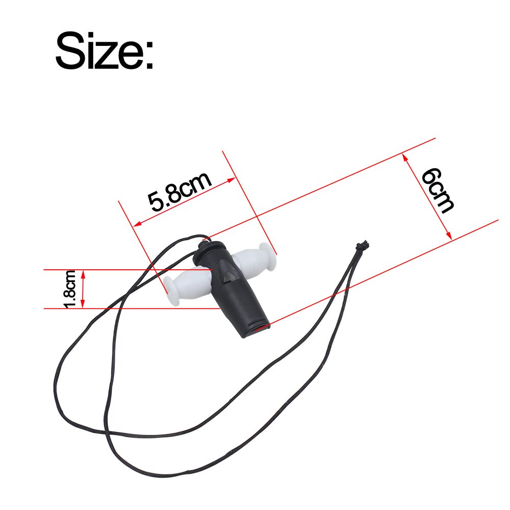 Brazilië Latin Muziek Samba Fluitje Tri-Tone Plastic Wit/Zwart Kleur Muziekinstrument