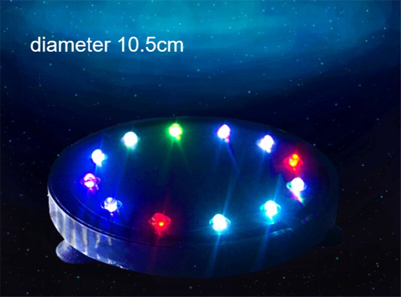 Aquarium Verlichting Led Duiken Verlichting Aquarium Verlichting Gas Schijf Lichten Ronde Bubble Verlichting Aquarium Decoratie: diameter 10.5cm