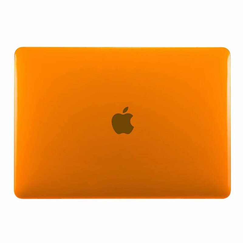 Blank gennemsigtig etui til macbook retina 12 tommer  a1534 krystal gennemsigtigt hårdt cover: Orange