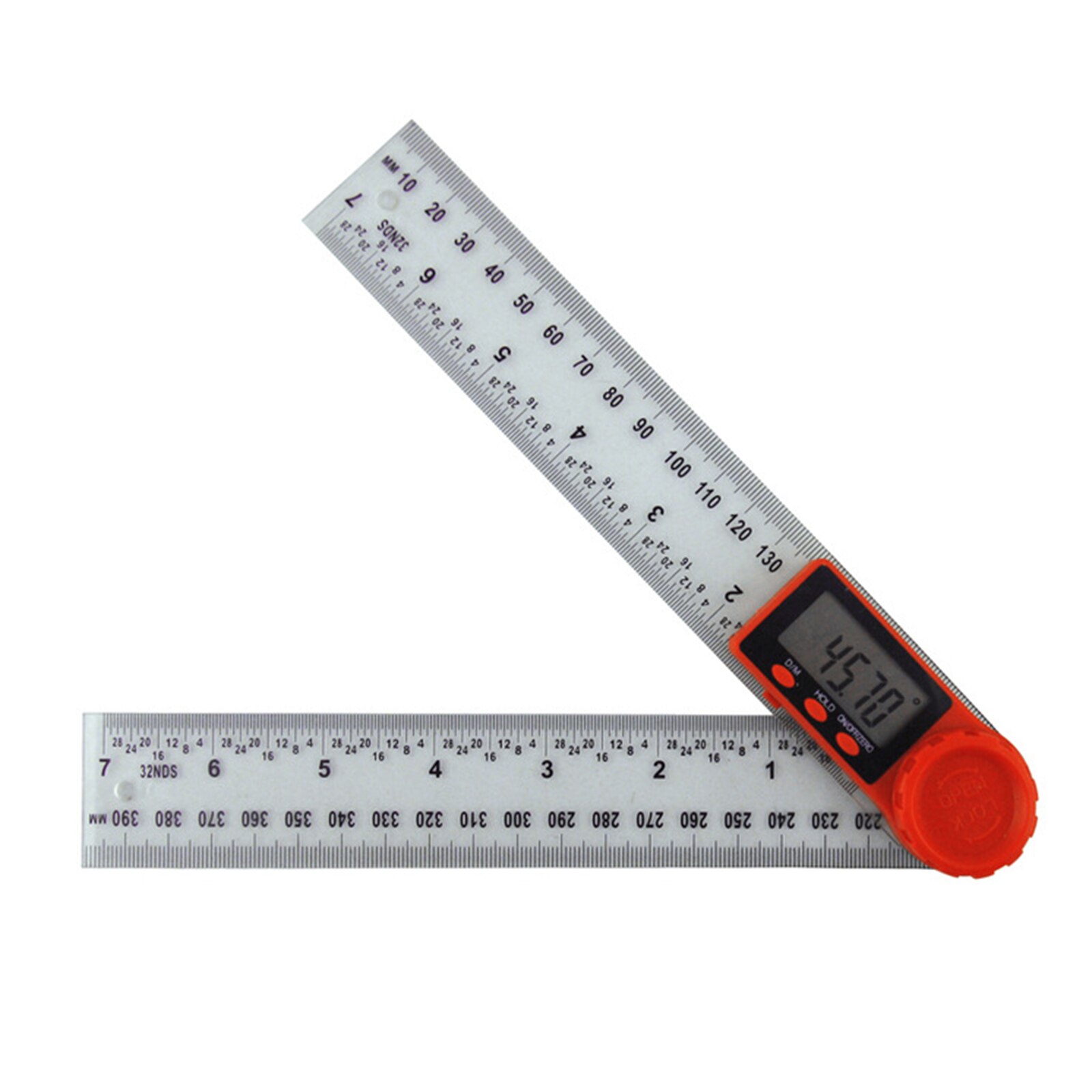 Digital Angle Finder Protractor 2-in-1 Plastic Digital Protractor for Woodworking Angle Measure Tool --M25: Transparent 300mm
