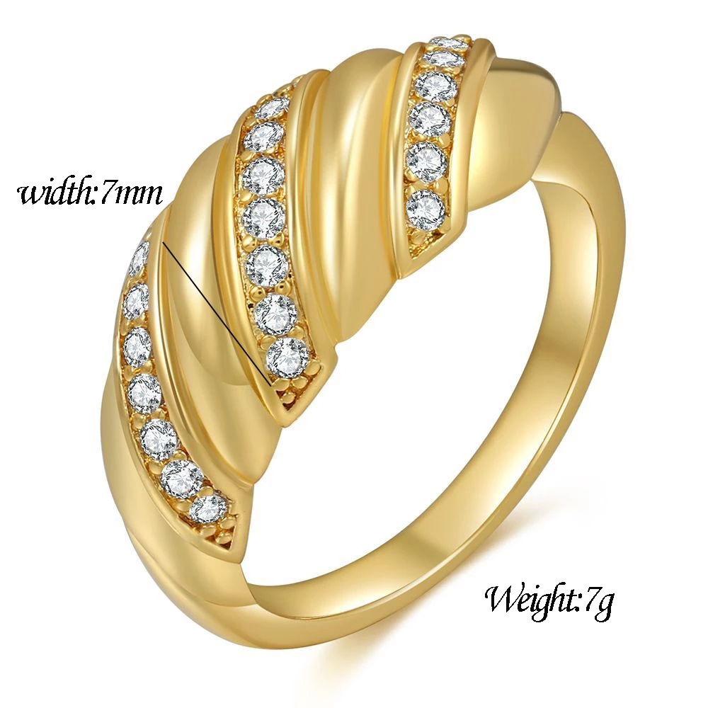 VQYSKO Croissant trenzado sello trenzado anillo de cúpula gruesa banda de estrella apilable para mujeres y hombres anillo de boda llamativo minimalista