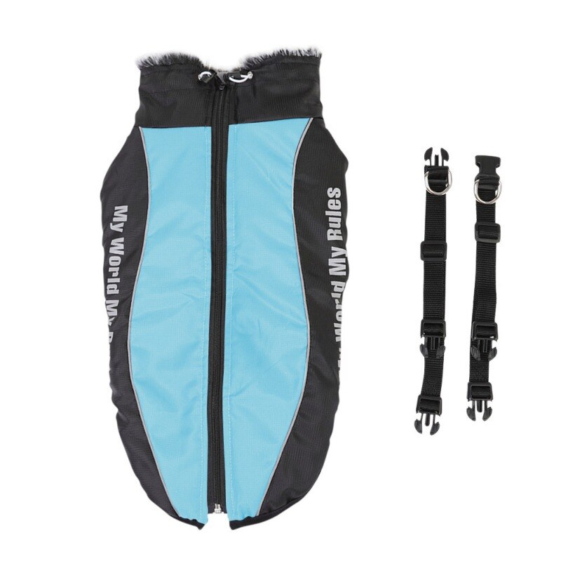 Large Dog Jacket With Harness Winter Warm Padded Pet Clothes For Labrador Waterproof Big Dog Coat French Bulldog Outfit XL-6XL