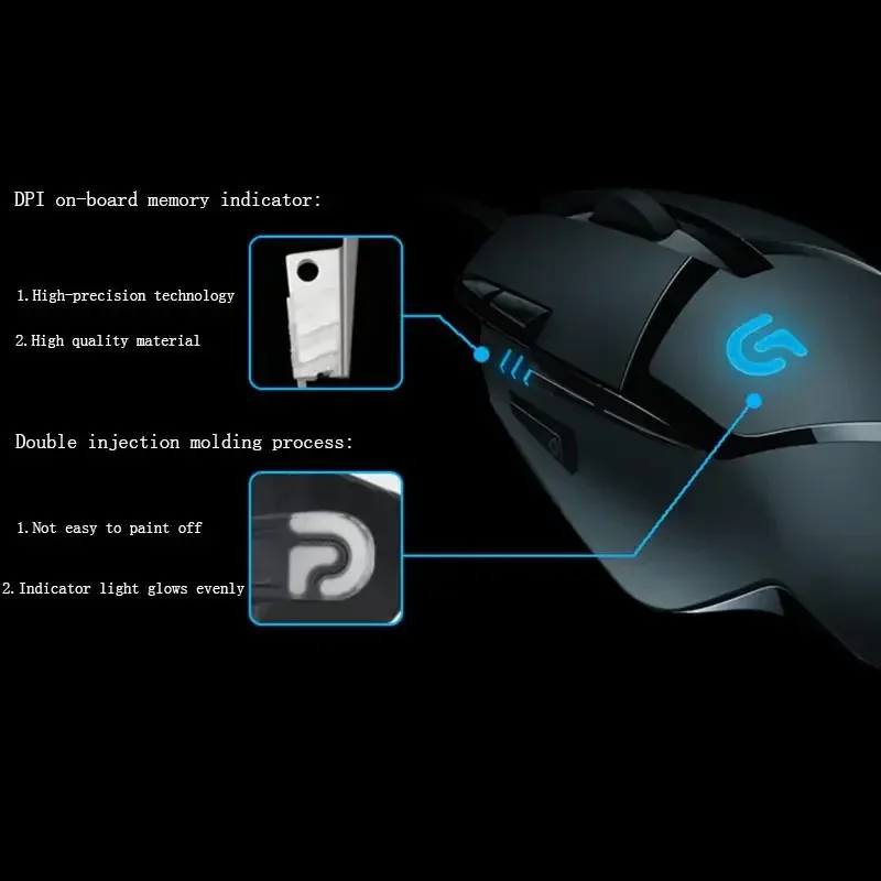 Logitech G402 Wired E-sports Mouse Lightweight Gaming Computer Peripherals Csgo Redragon Logitech Mouse Gamer