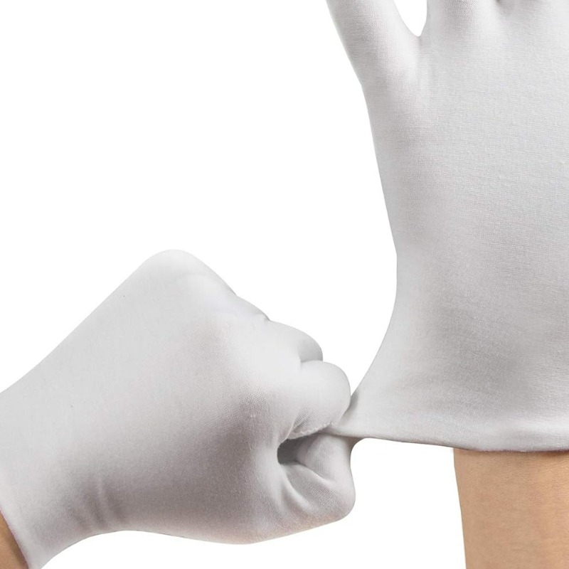 Beschermende handschoenen met hoge stretch Beschermen de hand Witte handschoen Dermatitis Eczeem Sokkels Vermijd stoornissen Katoenen wanten Reinigingsgereedschap