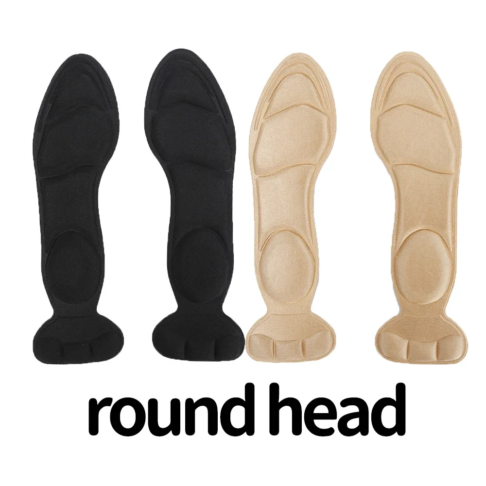 2/4 st mjuka 7d memory foam-inlägg för kvinnor, högklackade skor, stöd för hålfoten, inlägg med hälstöd, halkfri platta: Grå