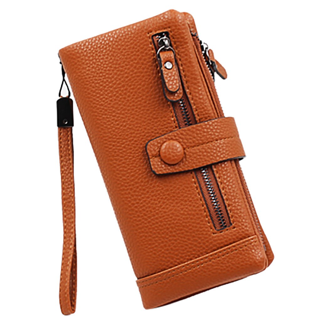 Pu Cuir Femmes Portefeuille À Fermeture Éclair Moraillon Nouvelles Dames Portefeuille Long Portefeuille Téléphone Embrayage Porte-Carte Paquet Sac À Main # G30: YELLOW
