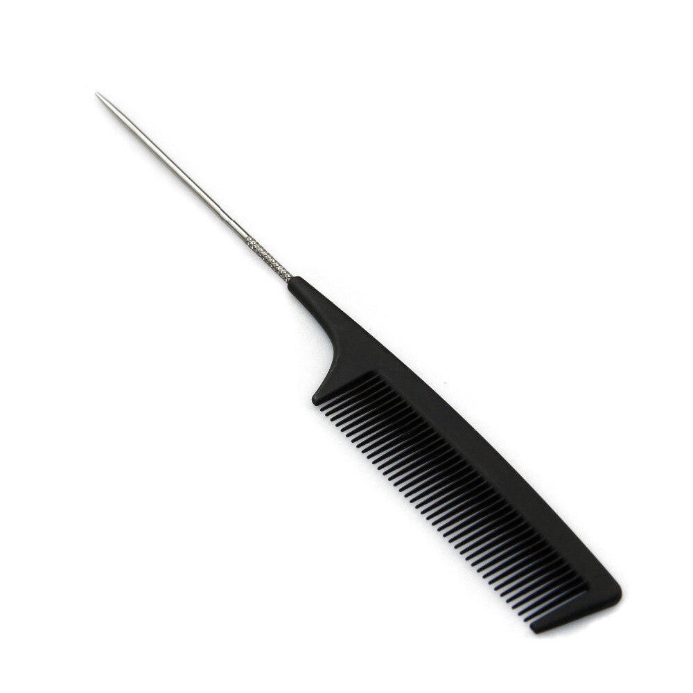 Peine de cola de Metal, cepillo resistente al calor, peines de peluquería para estilismo, extensión de cabello, peluca
