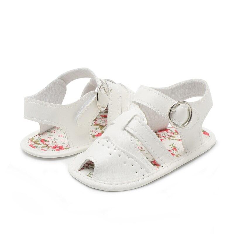 Baby Girl Shoes boy Sandals Toddler Infant PU Soft sole peep-toe Flower Outdoor walking First walkers Summer shoes for girl