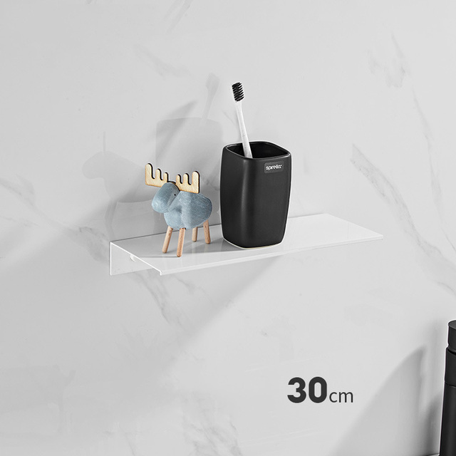 Brushed Gold Black White Bathroom Storage Rack 30-50cm Modern Bathroom Shelves Kitchen Wall Shelf Home Accessories: Burgundy