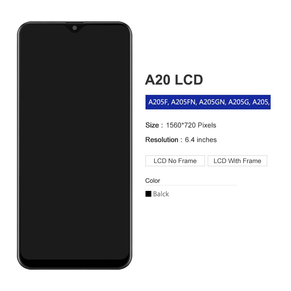 6.4 ''Super Amoled Voor Samsung Galaxy A20... Vicedeal