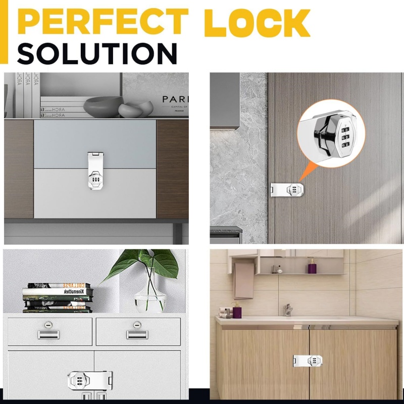 Keyless Security Cam Lock Huishoudelijke Kast Wachtwoord Hasp Sloten Anti-Diefstal Combinatieslot Zinklegering Wachtwoord Ladesloten