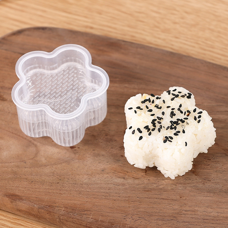 1Pcs DIY Handmade Sushi Rice Ball Mould Triangle Kitchen Tool PP Cartoon Shape Transparent Sushi Rice Ball Food Press Maker