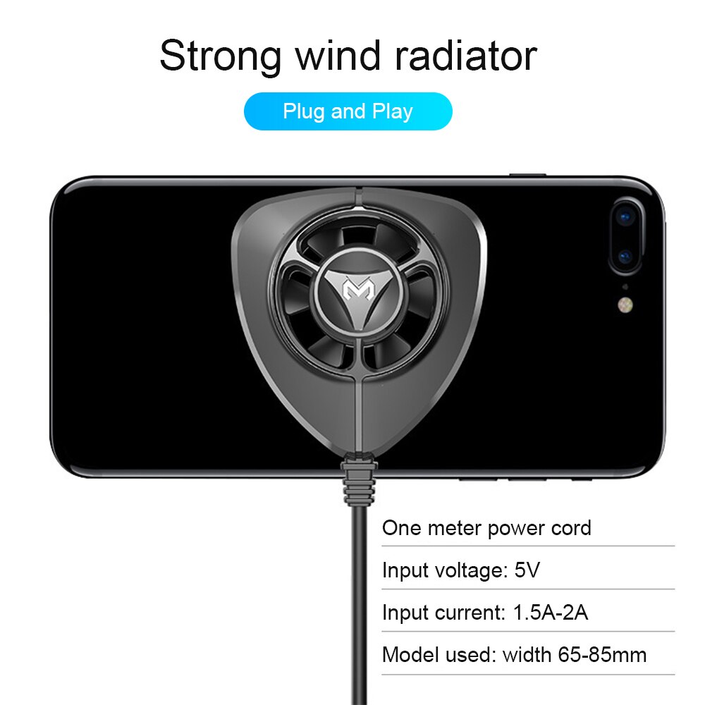 Portable Mobile Phone Cooler Fan Holder Heat Sink For iPhone Samsung Huawei Xiaomi Smartphone Tablet Mobile Phone Radiator: Default Title
