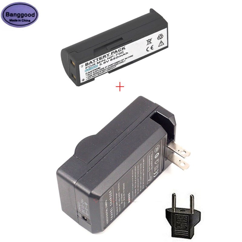 3.7V 650mAh NP-700 NP700 Digital Camera Battery + AC Charger for Minolta DIMAGE DG-X50 X50 X60 Sanyo XACTI VPC-A5 A5