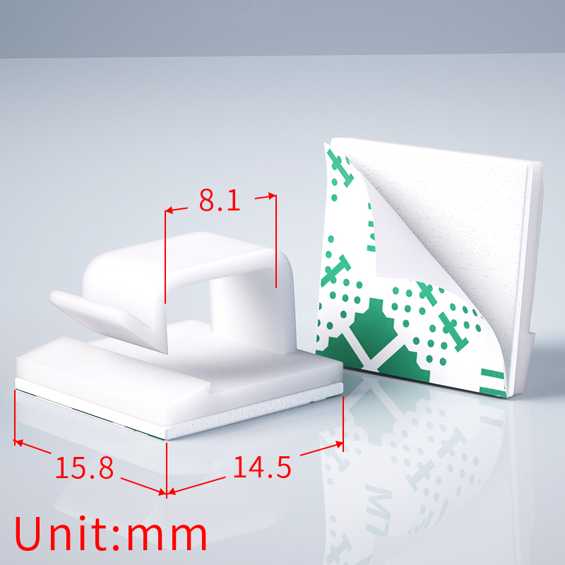 20/50/100 Stück Kabelklemmen, selbstklebende Kabel-Organizer-Klemmen, Büro- und Haushaltsklemmen (transparent) Fermacav: 3x100mm / Lila