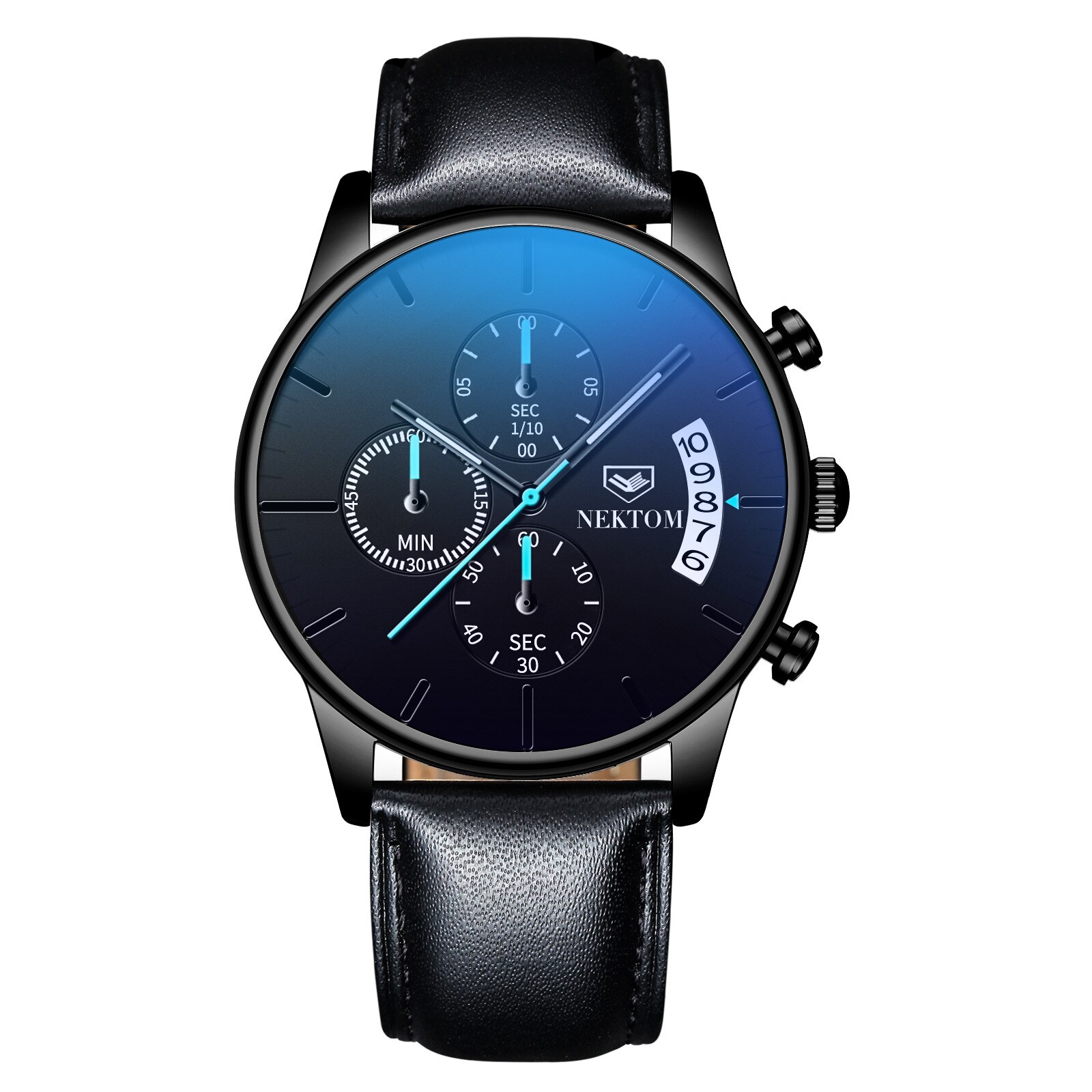 Nektom Explosies Mannen Horloge Mode Stalen Band Quartz Horloge Waterdicht Lichtgevende Trend Horloge: Brons