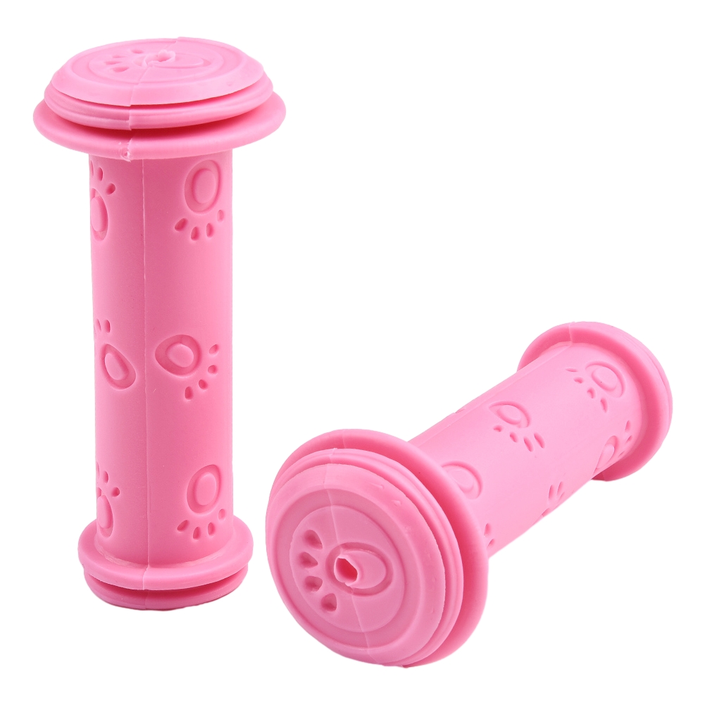 1Pair Rubber Bike Bicycle Handle Bar Grips Anti-slip Waterproof Scooter Handlebar 18mm For BTWIN Kids Bike 14-16inch: pink