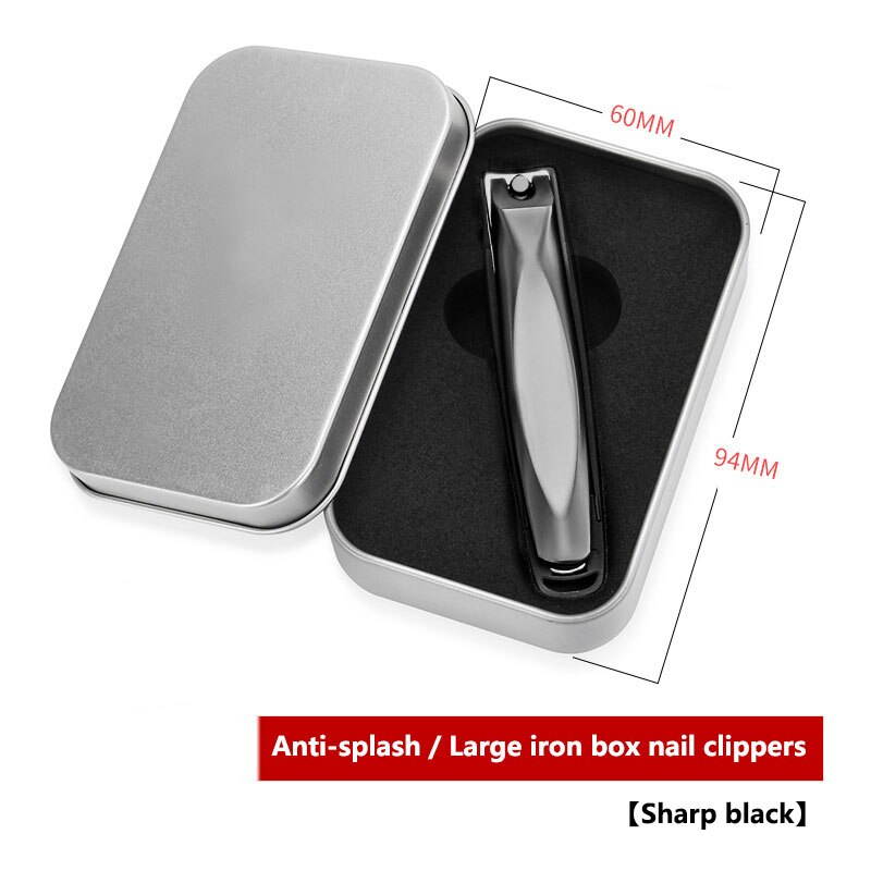 stainless steel nail clippers nail clipper nail trimmer toe nail clippers nail tools: Large Black Box