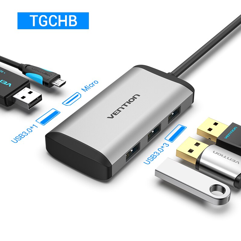 Vention usb c hub type-c  til 4k hdmi  rj45 vga usb 3.0 hub Brygge til macbook pro huawei kamerat 30 usb -c 3.1 splitter havn usb-c hub: 5 i 1 tgc