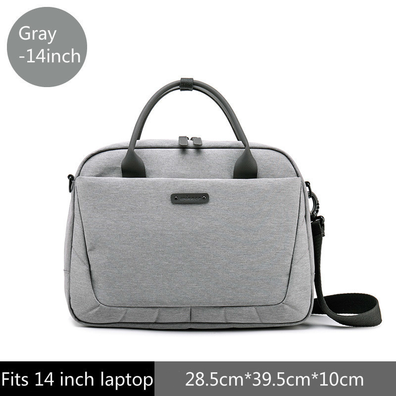 Briefcases Women Handbags Work Office Laptop Bags For Men Business Shoulder Messenger Bag Travel Bags Briefcase: Gray 14inch