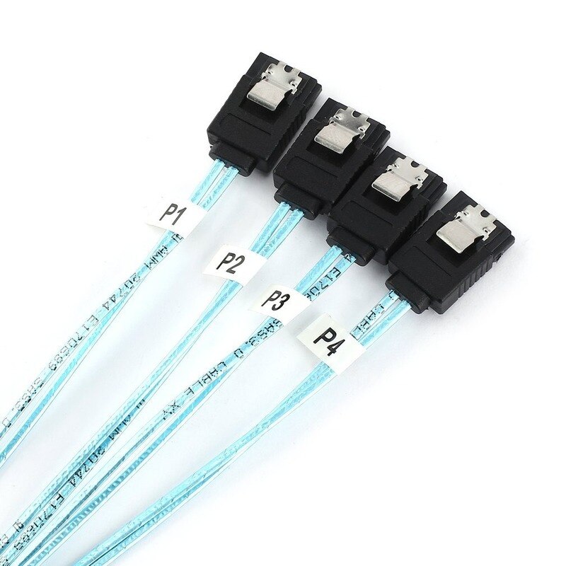 Breakout kabel harddisk splitter kabel sata 3.0 iii 6 gbps sas kabel til server sata 7 pin til sata 7 pin datakabel