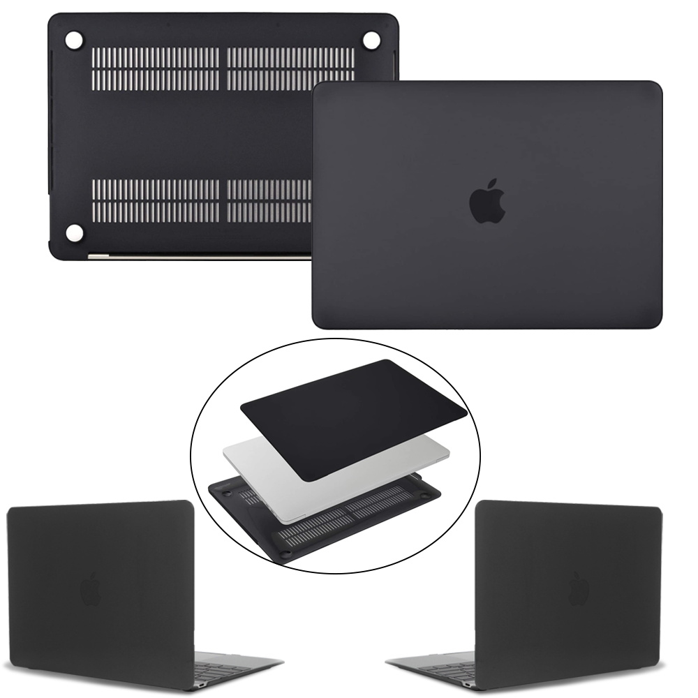 Laptop Case for Macbook Air 13 A2337/Pro 13 12 11 15 A2338 A2159 Touch Bar for Mac Book Pro 16 A2141 Matte Black Hard Shell