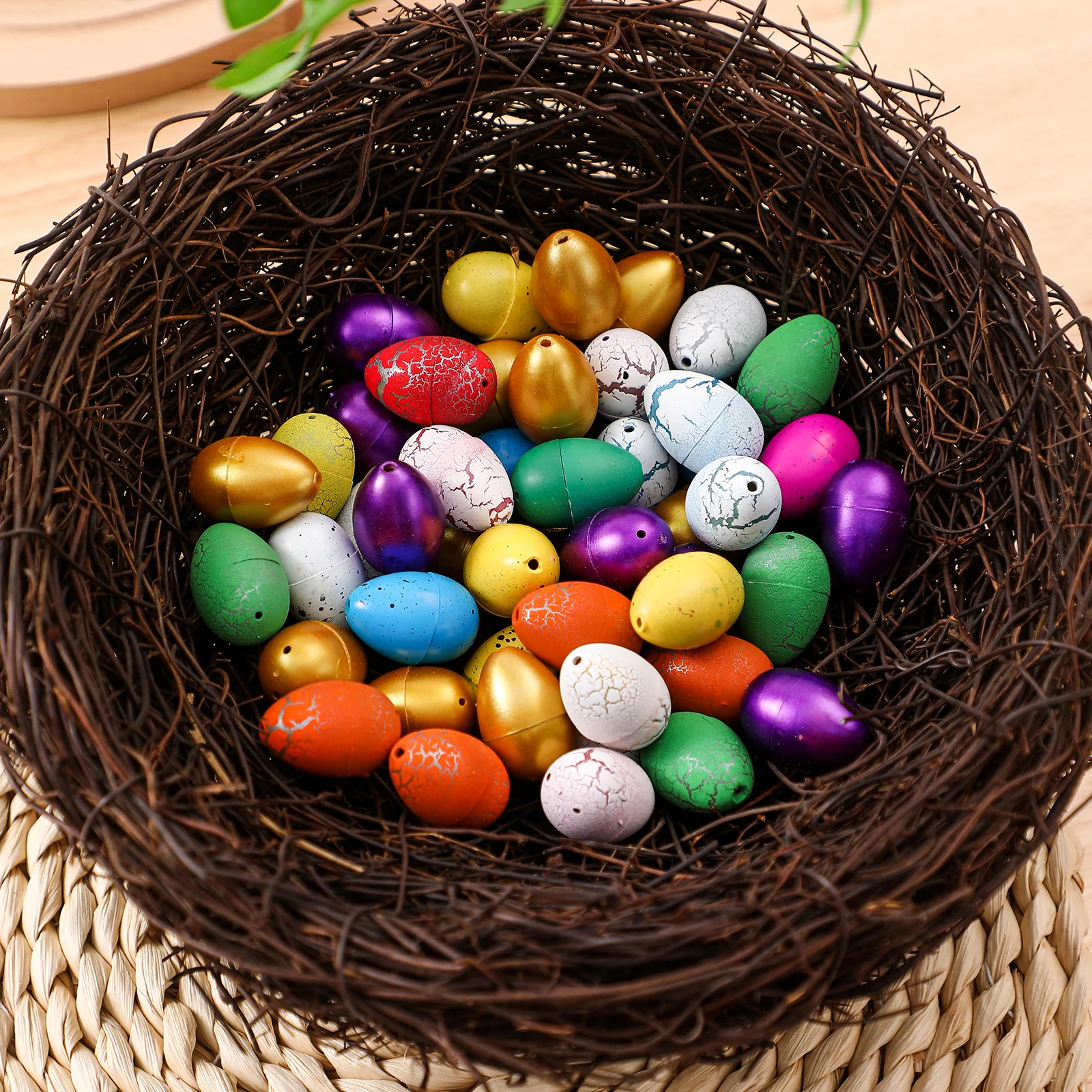 Sunpao 60 stk eva-materiale bløtlegg i vann for å klekke dinosaureggleker bløtlegg i vann for å klekke dinosaureggleker pedagogiske leker