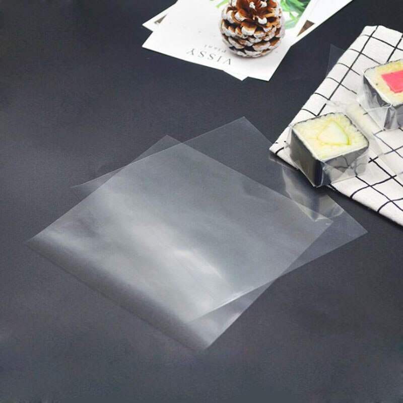 1600pcs Sushi Plastic Film Transparent Clear Anti-fog Rice Ball Onigiri Packing Sheet Paper Food Wrapper