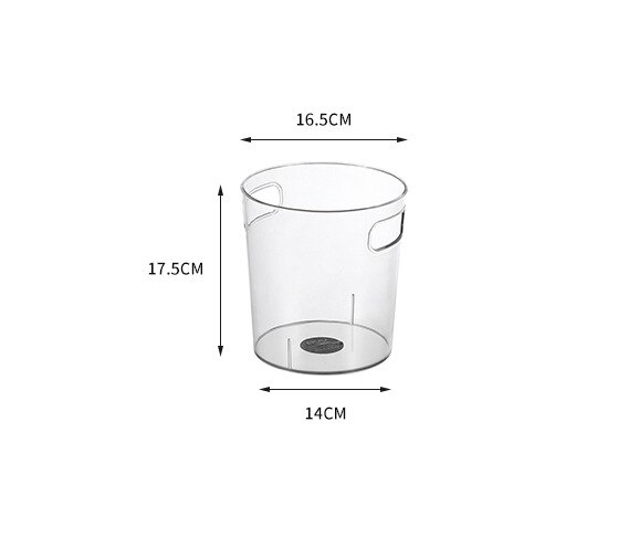 Small Bedroom Trash Bin Recycling Office Living Room Plastic Waste Bin Transparent Vase Lixeira Banheiro Cleaning Tools: 16x17cm