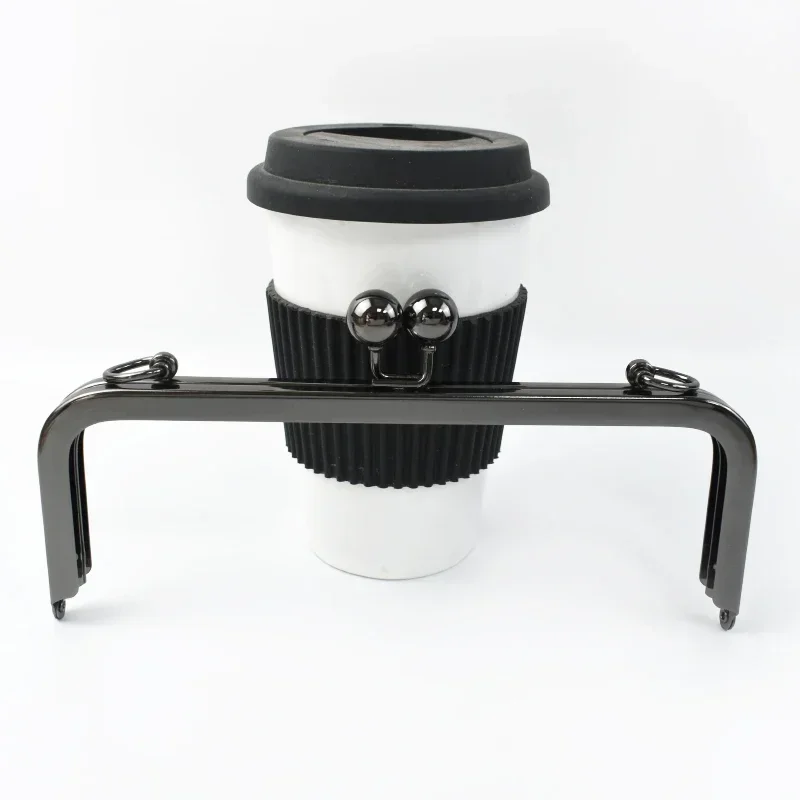 1/2/5Pcs Deepeel 20/25cm Metal Bag Handles Square Smooth Purse Frame Kiss Clasp DIY Sewing Brackets Screw Wallet Accessories: S / Chocolate