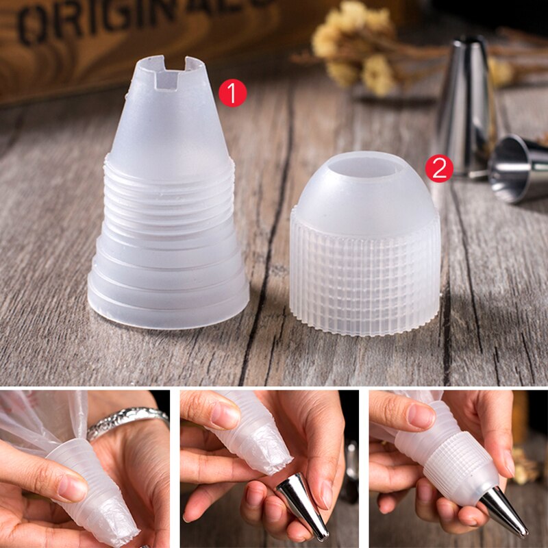 Plastic Decorating Mouth Converter Adapter Confectionery Pastry Tips Connector Nozzle Sets Cake Tools Baking Kitchen Tools