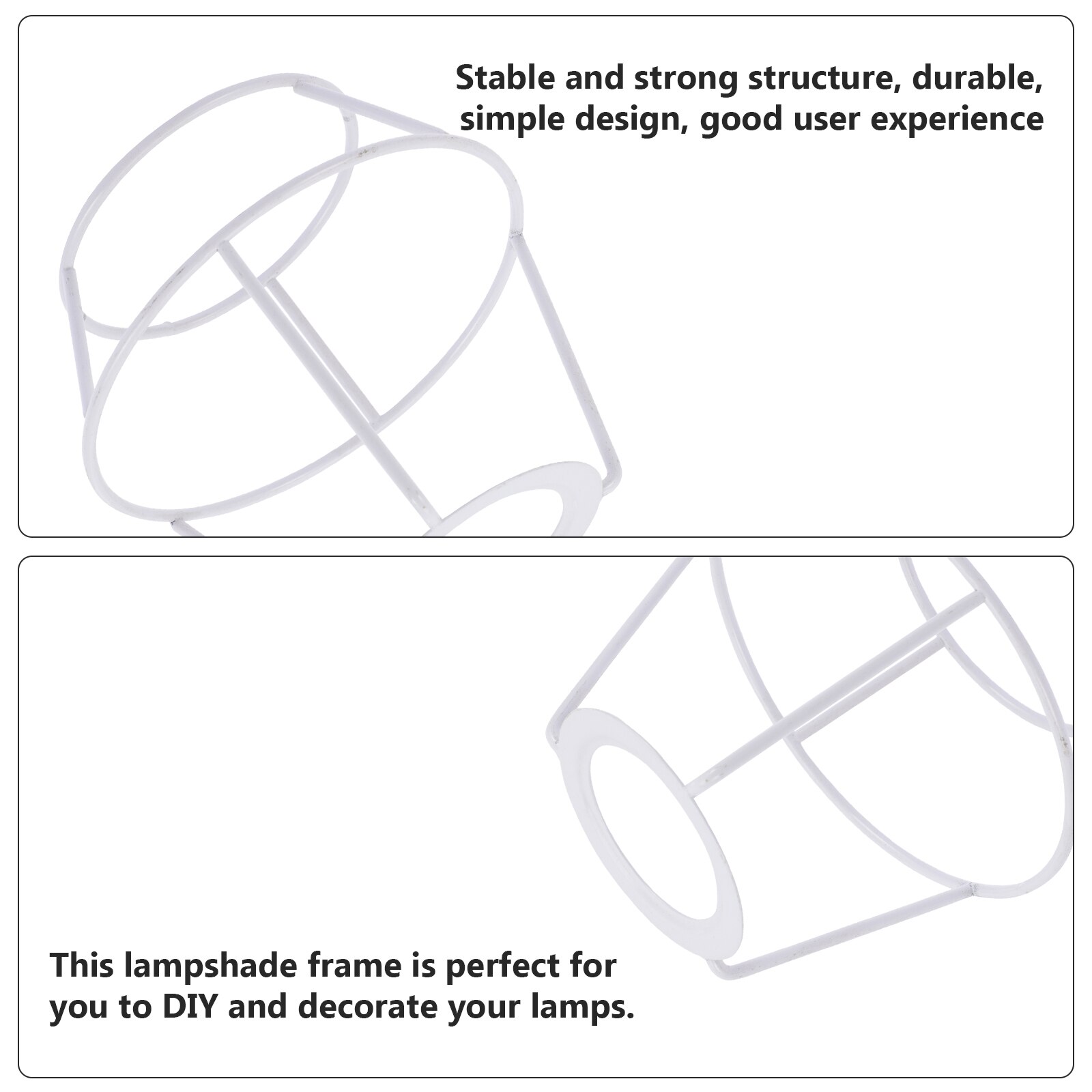 Chandelier Lamp Shade Frame E27 Socket Metal Ring Support For Desk Lamp