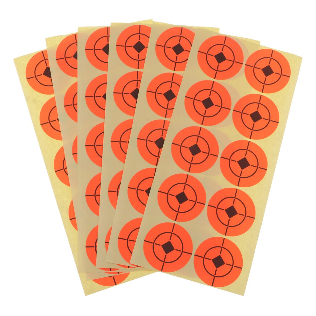 250pcs 4cm Round Fluorescent Orange Target Stickers Adhesive Target