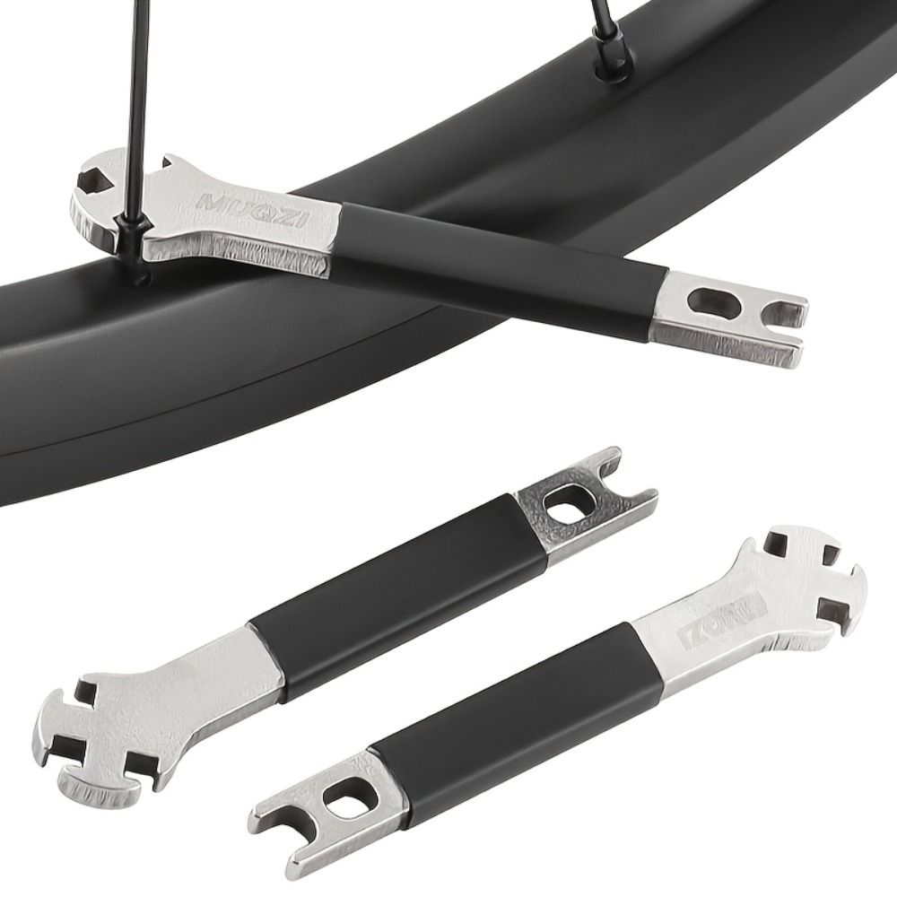 Llave para radios de bicicleta, una herramienta para ajuste de radios y reemplazo de ruedas de bicicleta de montaña y de carretera.