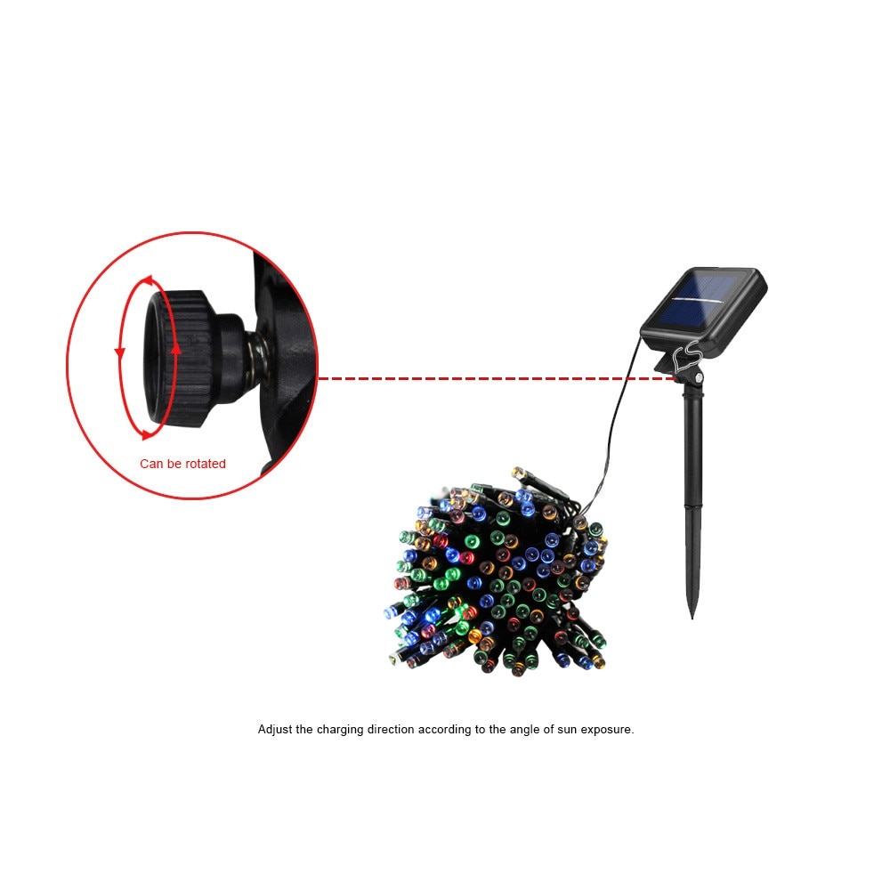 22M 200 Led Street Garlands Christmas Tree Houses Garden Waterproof Lighting String Fairy Lights Outdoor Solar Chain Led Festoon