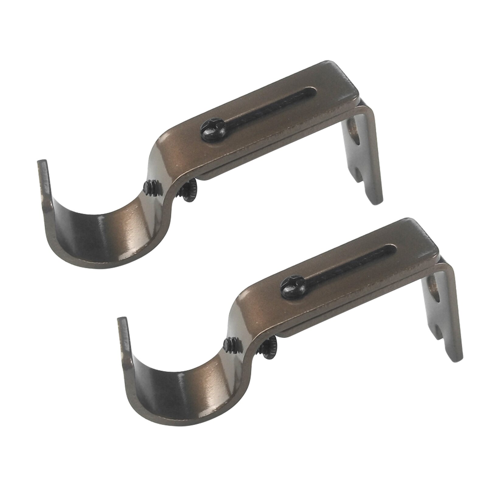 Adjustable Length Home Curtain Rod Bracket Easy Install Iron With Screws Window Frame Drapery Pole Holders Wall Mounted Hardware