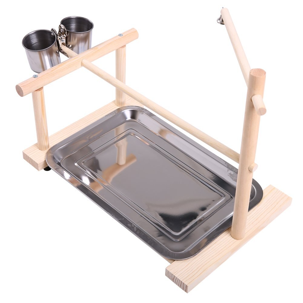 Papegojor lekställning fågel lekplats trä abborre gym stativ lekstege leksaker träning lekgym conure kärleksfåglar
