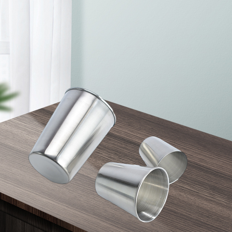 Juego de tazas de acero inoxidable para viajes prácticos al aire libre, Mini vasos para whisky, vino con estuche, vasos portátiles de 30ml/70ml/170ml, 4 Uds.