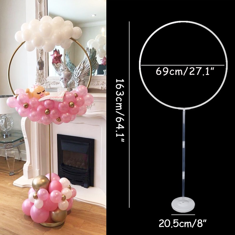 Hjerte rund cirkel ballon stativ balloner bøjle holder colmn bryllup bagtæppe baloner farme fødselsdagsfest baby shower dekorationer