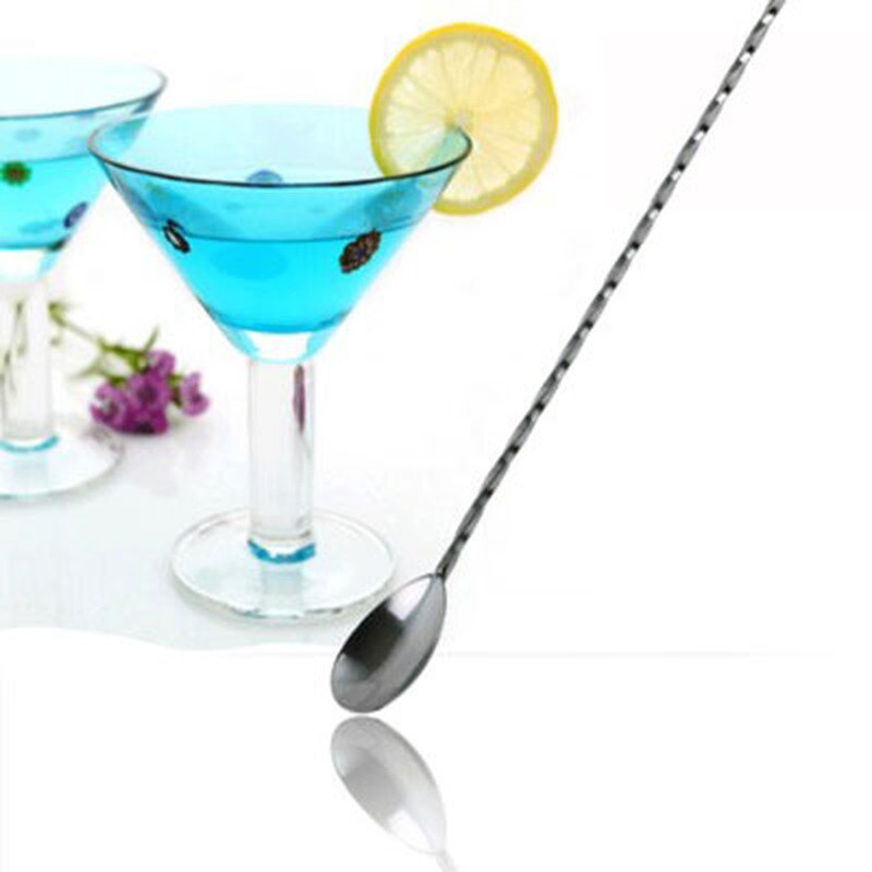 Cocktail Löffel Set Edelstahl - 4 Rührlöffel Mit Spiralmuster Für Bar & Home