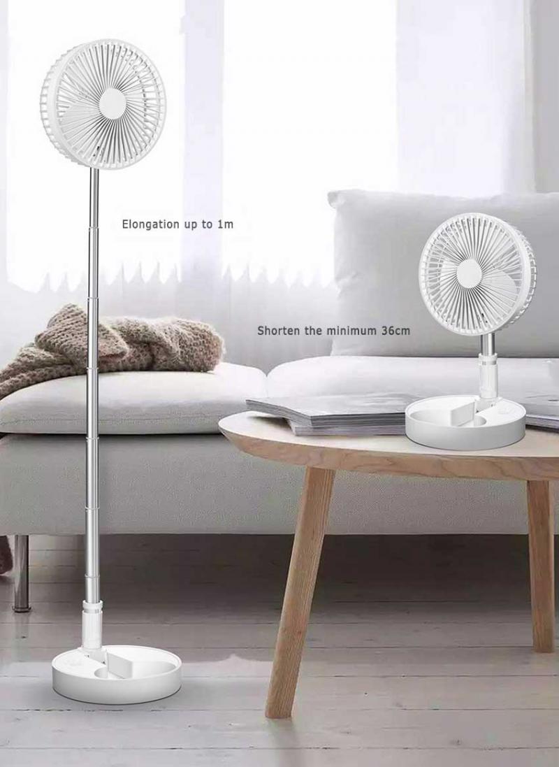 Mini ventilateur télescopique pliant Mini USB Rechargeable Portable dortoir lit bureau télécommande ventilateur électrique à vent élevé
