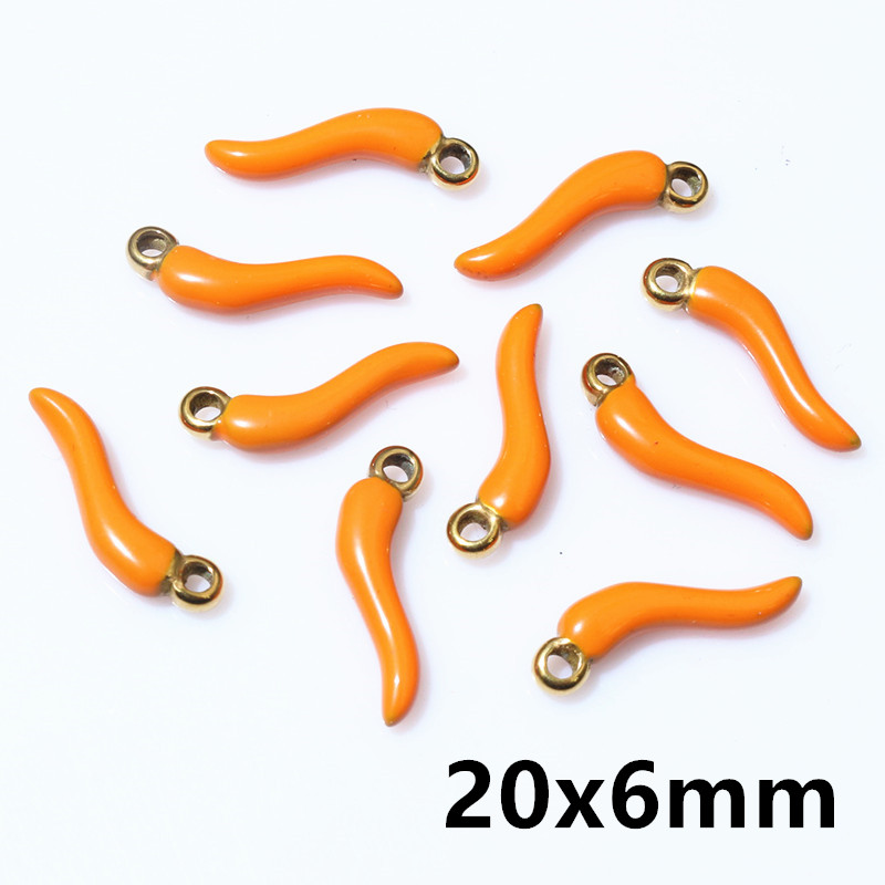 10 Stück Emaille Chili Pfeffer Reize Anhänger Multi Farben Für DIY Schmuck Herstellung Ohrringe Halskette Anhänger Zubehör Ergebnisse: Antike Bronze- überzogen