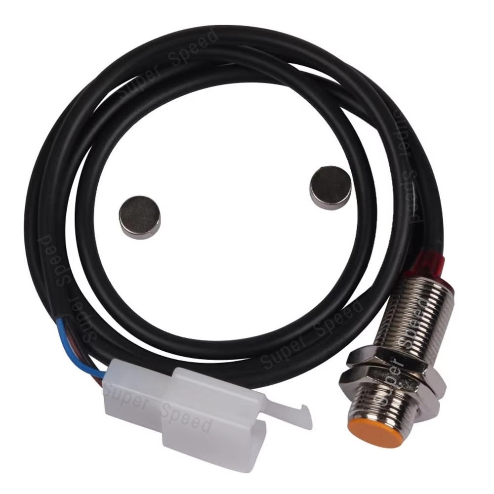 Motorfiets kilometerteller snelheidsmeter sensor scooter digitale snelheidsmeter magnetische sensor vervangingsset met 2 magneten