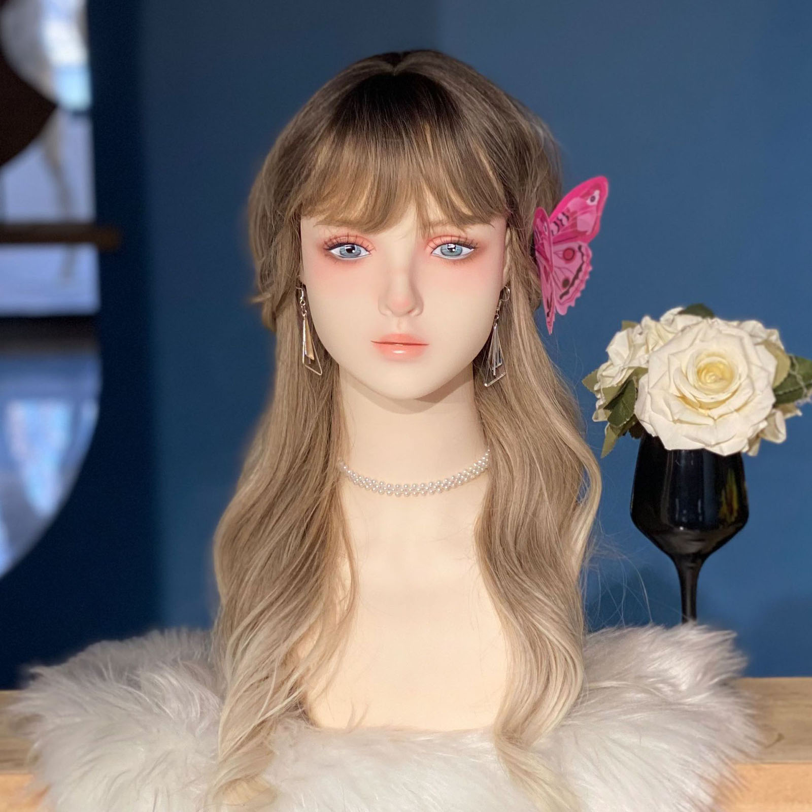 Tête de mannequin T1 pour lunettes et casquettes, présentoir de perruque, tête de mannequin féminin avec initié au style exécutif, tête d'entraînement