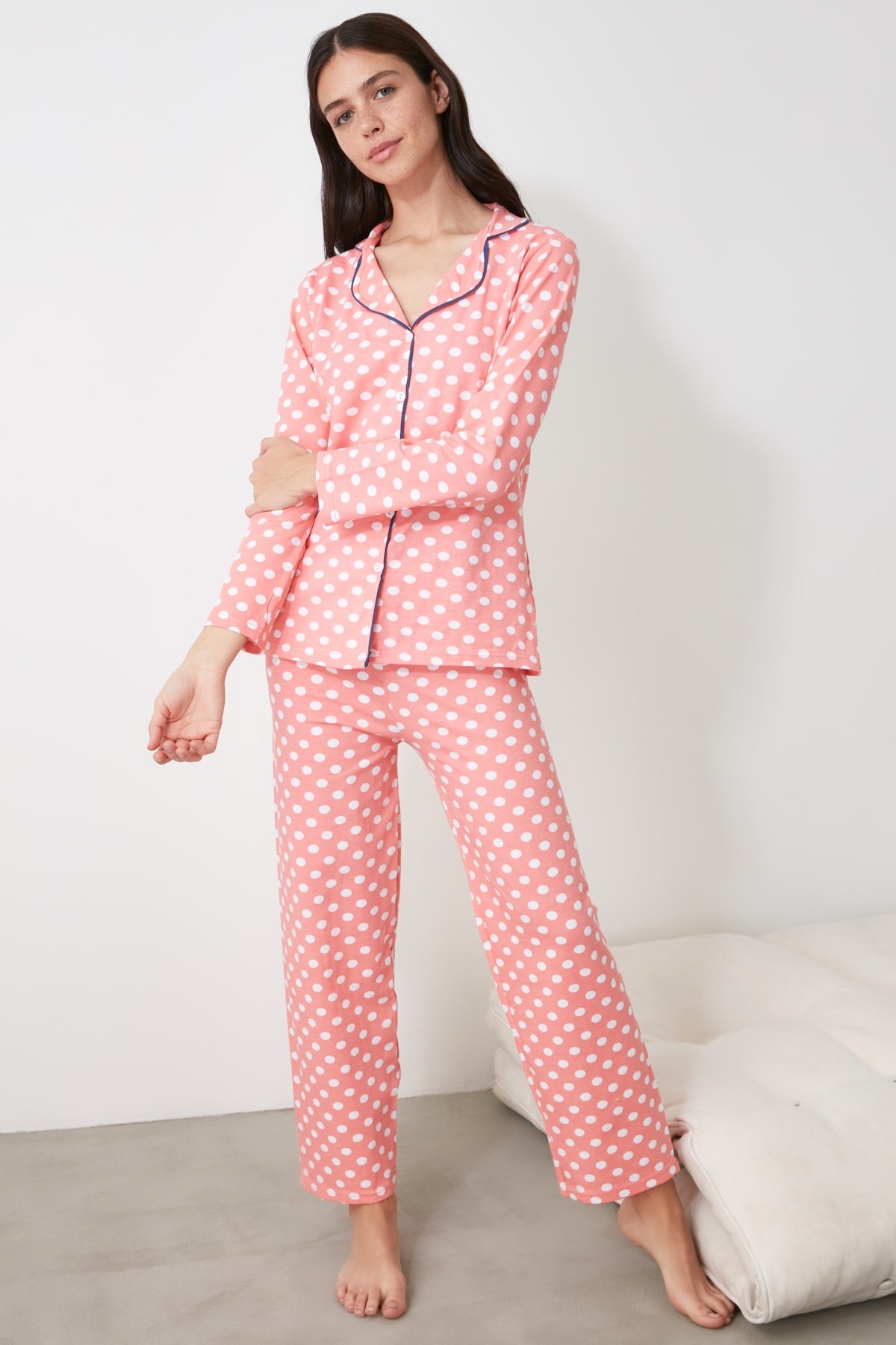 Trendyol Polka Dot Gebreide Pyjama Set THMAW21PT0901