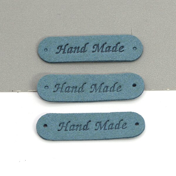 Håndlagde etiketter 45 x 13mm håndlagde skinnetiketter for klær syhåndverk håndlagde etiketter for strikkeplagg tilbehør 20 stk.: 06